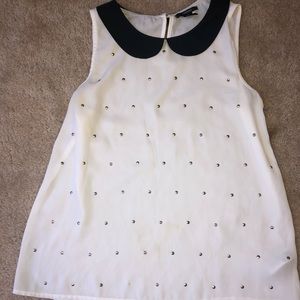 Dressy Sheer white sleeveless blouse